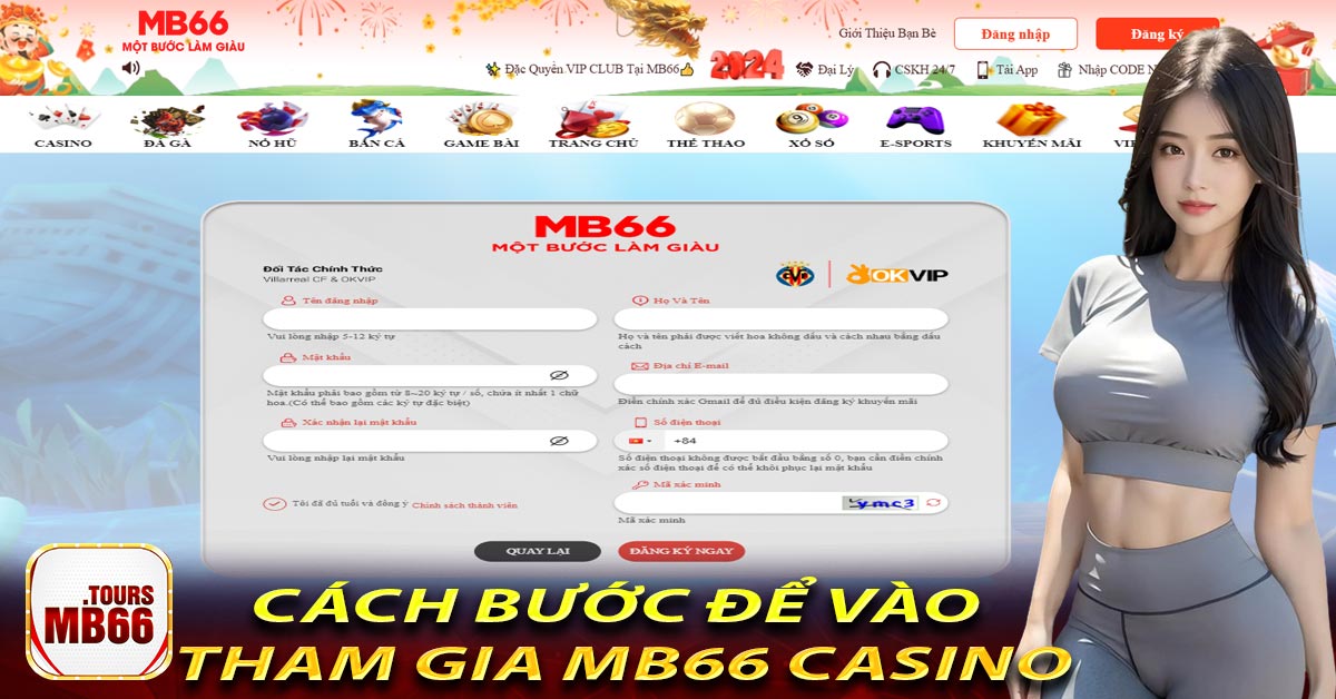Cách bước để vào tham gia Mb66 Casino